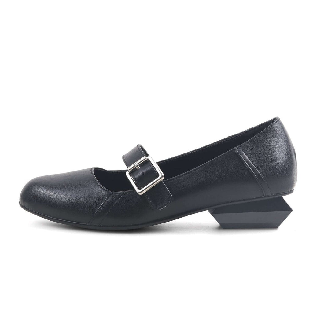 Mary Jane en cuir noir - Elégance Parisienne