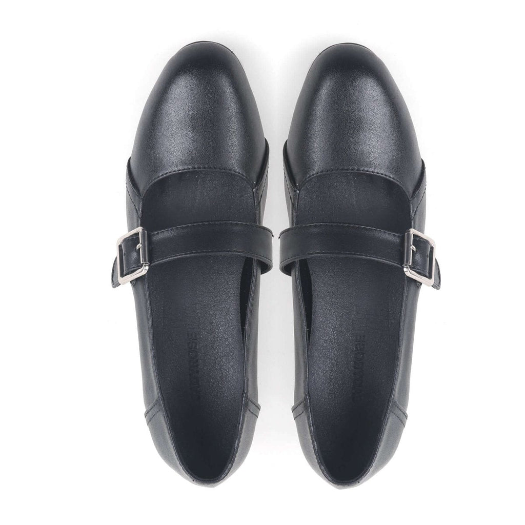 Mary Jane en cuir noir - Elégance Parisienne