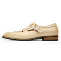 Sandales Riviera Homme & Femme en cuir beige- Elégance italienne
