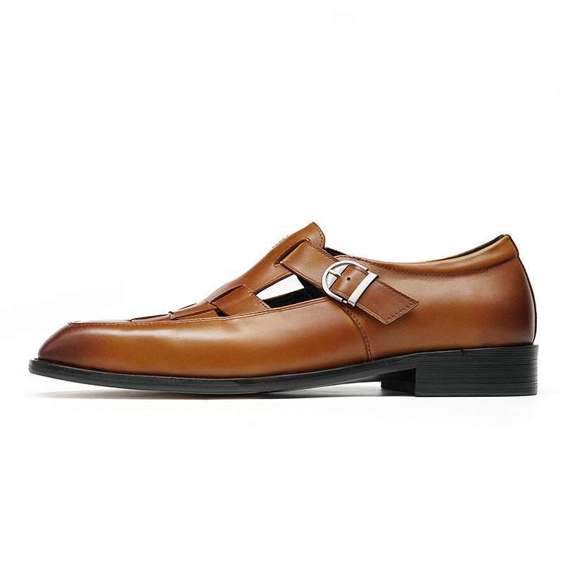 Sandales Riviera Homme & Femme en cuir beige- Elégance italienne